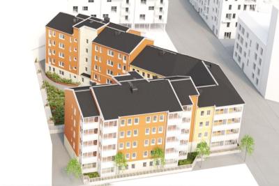 Projektet Kattvikskajen består av tre huskroppar, på sex och fyra våningar, sammankopplade till ett unikt kvartershus på ca 5600 kvm (BTA). Byggnaden är en hybrid baserad på JSB:s konceptbostäder Trygga boendet city och kvarter.